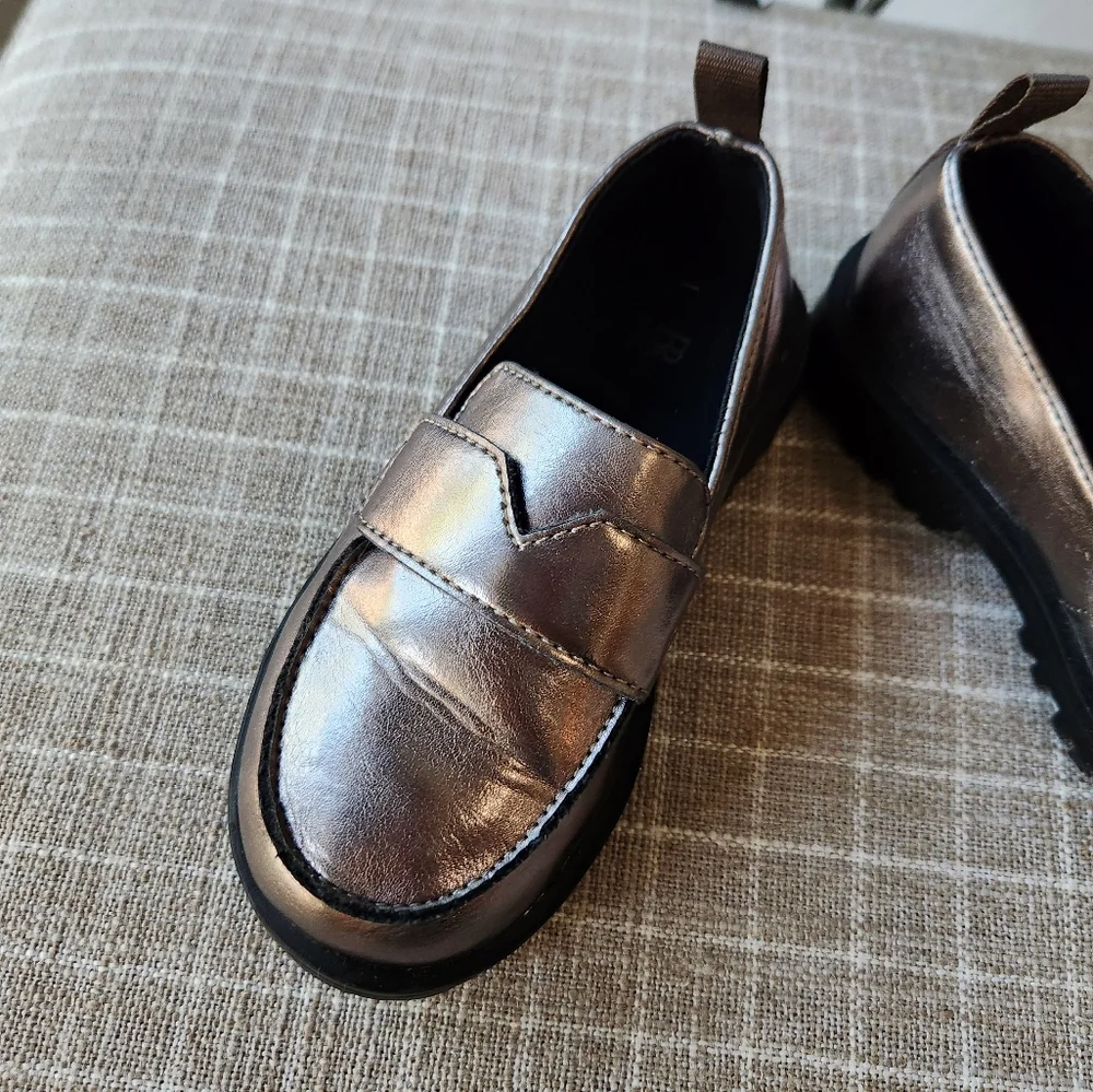 Banana Republic Toddler Metallic Brown Lug Sole Loafers